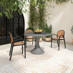 Soren Black Outdoor Dining Chair (Set of 2) - Ornate Home