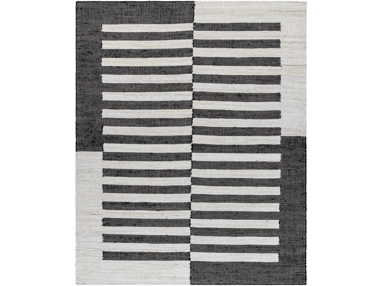 Soren Black&White Jute Area Rug - Ornate Home