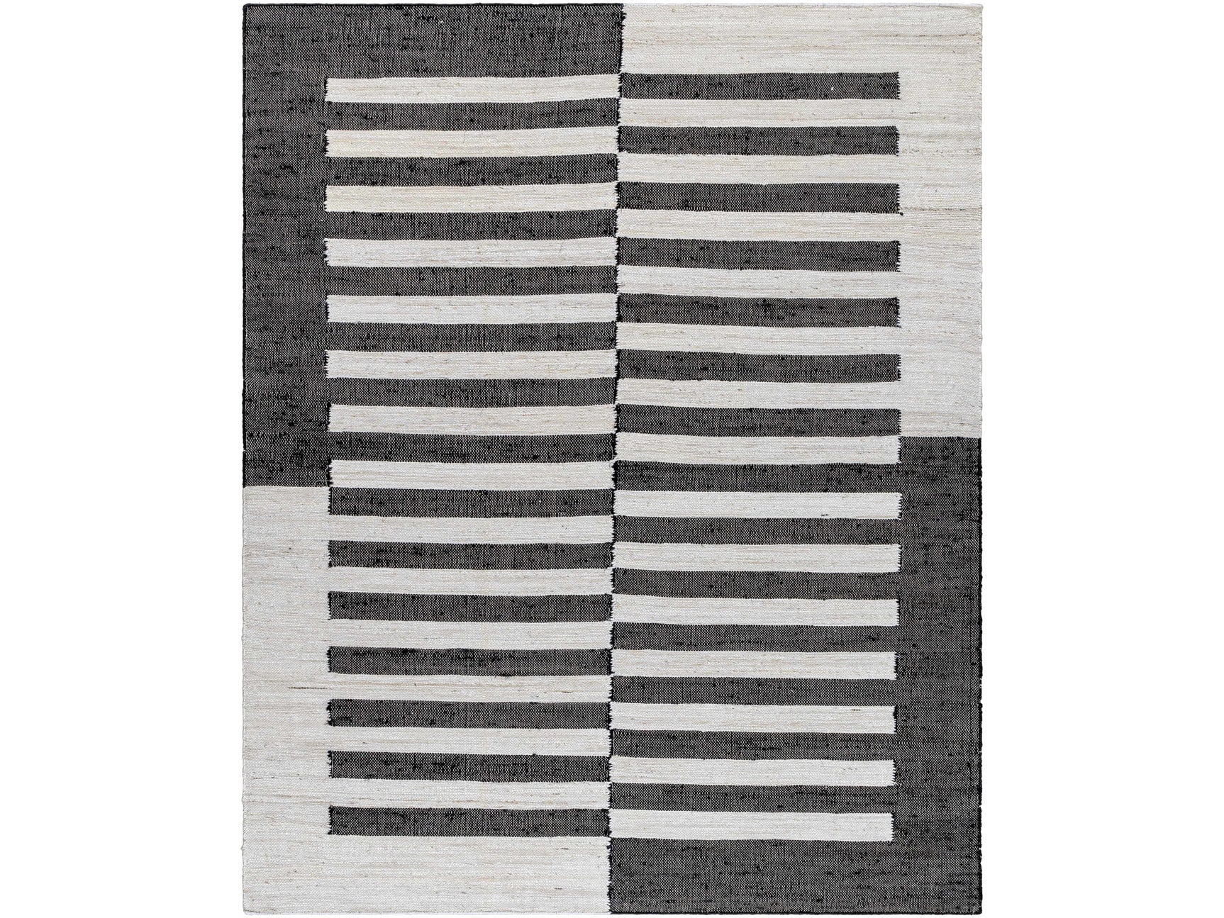 Soren Black&White Jute Area Rug - Ornate Home
