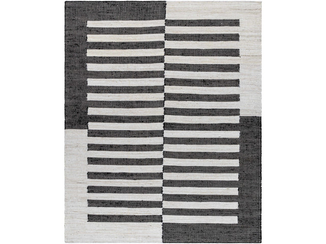 Soren Black&White Jute Area Rug - Ornate Home