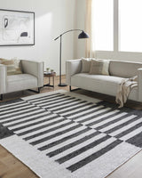 Soren Black&White Jute Area Rug - Ornate Home