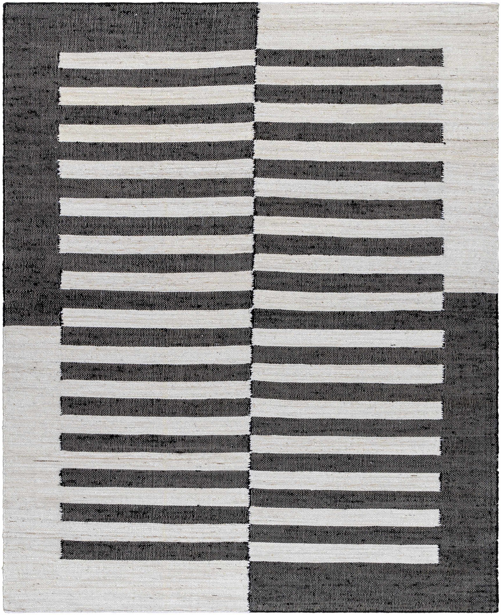 Soren Black&White Jute Area Rug - Ornate Home