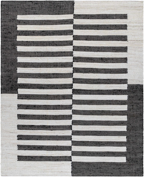 Soren Black&White Jute Area Rug - Ornate Home