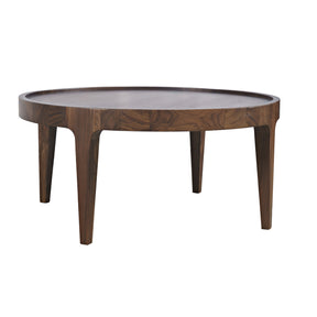 Soren Walnut 32 Round Cocktail Table - Ornate Home