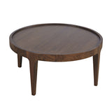 Soren Walnut 32 Round Cocktail Table - Ornate Home