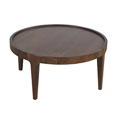 Soren Walnut 32 Round Cocktail Table - Ornate Home
