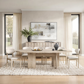 Sorento Soft Ash 95" Rectangular Dining Table