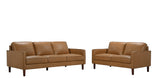 Soria Saddle Brown Top-Grain Leather Sofa - Ornate Home