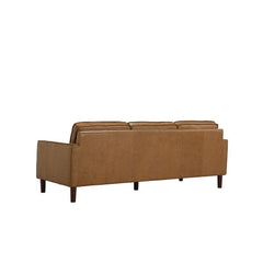 Soria Saddle Brown Top-Grain Leather Sofa - Ornate Home
