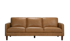 Soria Saddle Brown Top-Grain Leather Sofa - Ornate Home