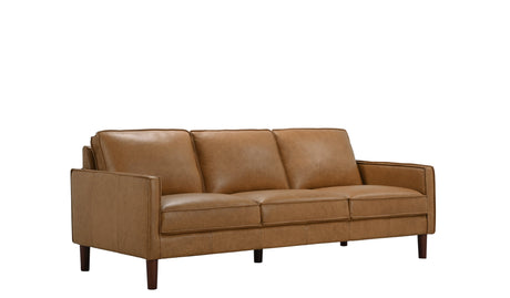 Soria Saddle Brown Top-Grain Leather Sofa - Ornate Home