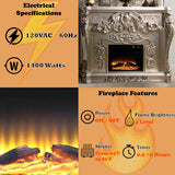 Sorina Antique Silver Fireplace - Ornate Home