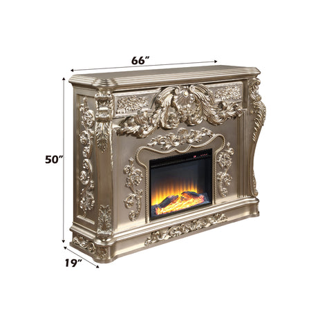 Sorina Antique Silver Fireplace - Ornate Home
