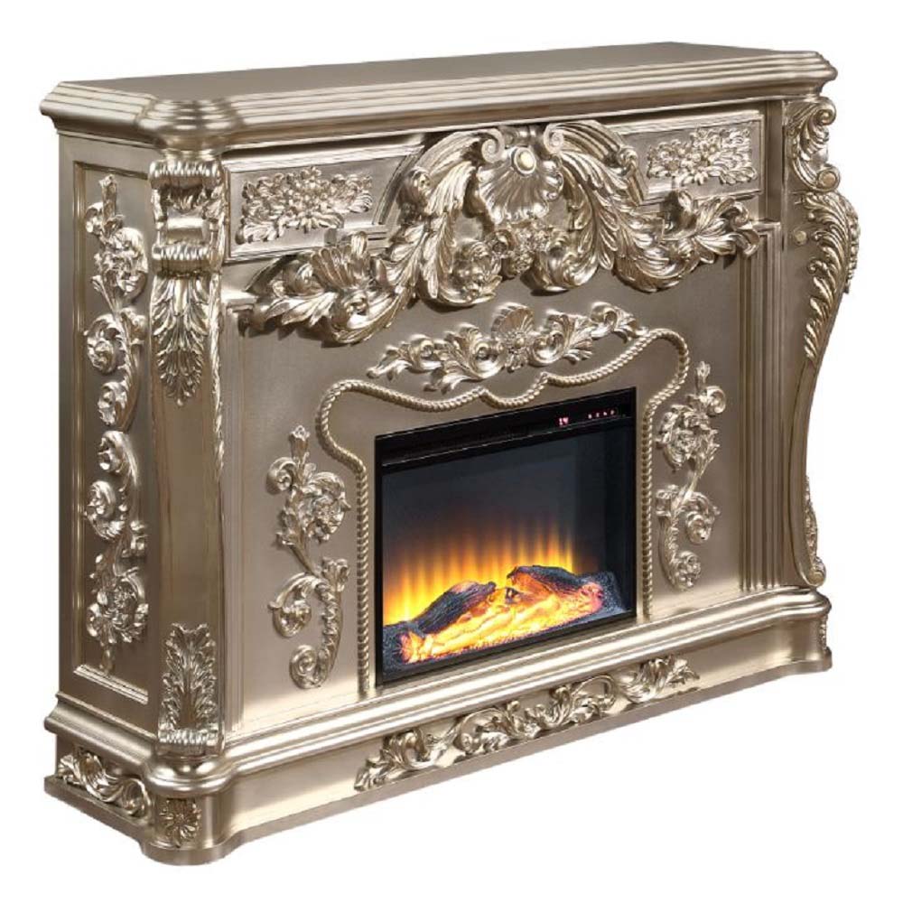 Sorina Antique Silver Fireplace - Ornate Home