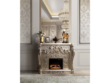 Sorina Antique Silver Fireplace - Ornate Home