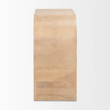 Sorina Light Brown Reverse Fluted Wood Accent Cabinet - Ornate Home