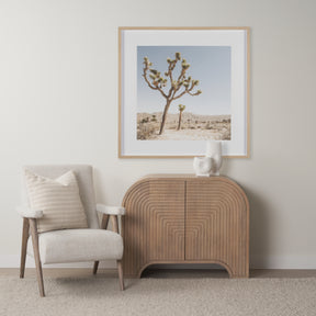 Sorina Light Brown Reverse Fluted Wood Accent Cabinet - Ornate Home