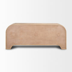 Sorina Light Brown Reverse Fluted Wood Sideboard - Ornate Home
