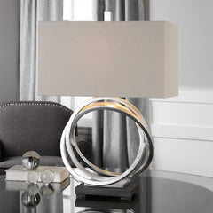 Soroca Silver Rings Lamp - Ornate Home