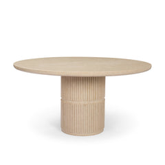 Sorrano Beige 59" Round Pedestal Dining Table