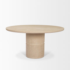 Sorrano Beige 59" Round Pedestal Dining Table