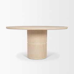 Sorrano Beige 59" Round Pedestal Dining Table
