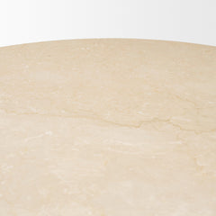 Sorrano Beige 59" Round Pedestal Dining Table