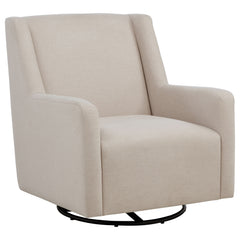 Sorrel Latte Fabric Upholstered Swivel Glider Arm Chair - Ornate Home