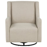 Sorrel Latte Fabric Upholstered Swivel Glider Arm Chair - Ornate Home
