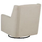Sorrel Latte Fabric Upholstered Swivel Glider Arm Chair - Ornate Home