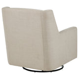 Sorrel Latte Fabric Upholstered Swivel Glider Arm Chair - Ornate Home