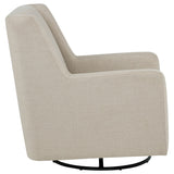 Sorrel Latte Fabric Upholstered Swivel Glider Arm Chair - Ornate Home
