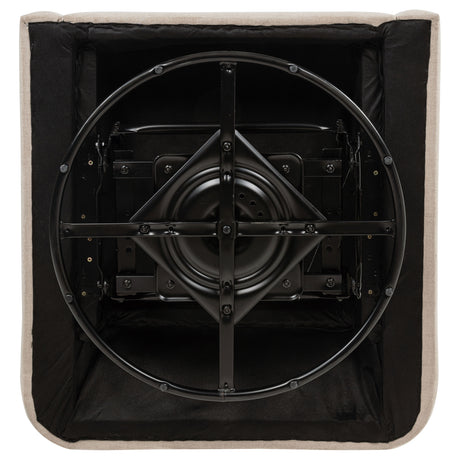 Sorrel Latte Fabric Upholstered Swivel Glider Arm Chair - Ornate Home