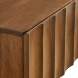 Sorren Walnut Scalloped 54" Wood TV Stand - Ornate Home