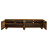Sorren Walnut Scalloped 71" Wood TV Stand - Ornate Home