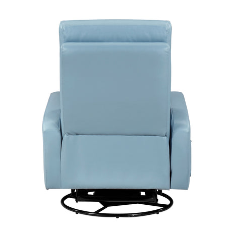 Sorrento Blue Swivel Glider Reclining Chair - Ornate Home