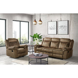 Sorrento Brown 3-Piece Living Room Set - Ornate Home