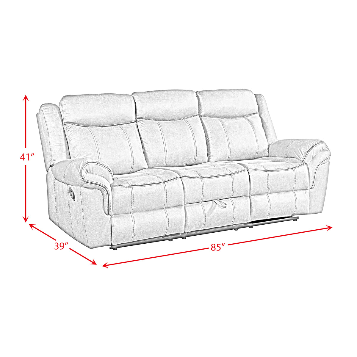 Sorrento Charcoal 2-Piece Living Room Set