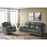 Sorrento Charcoal Glider Recliner - Ornate Home