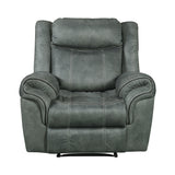Sorrento Charcoal Glider Recliner - Ornate Home