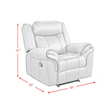 Sorrento Charcoal Glider Recliner - Ornate Home