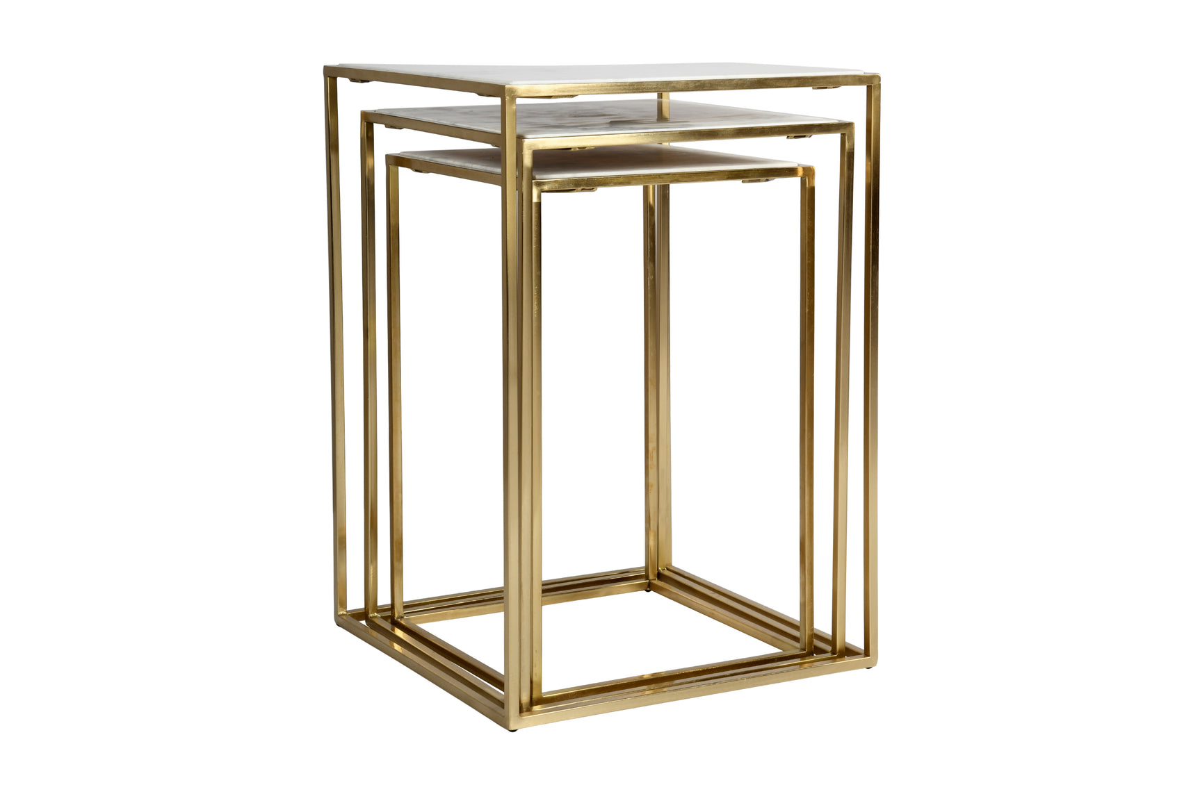 Sorrento White Nesting Table (Set of 3) - Ornate Home