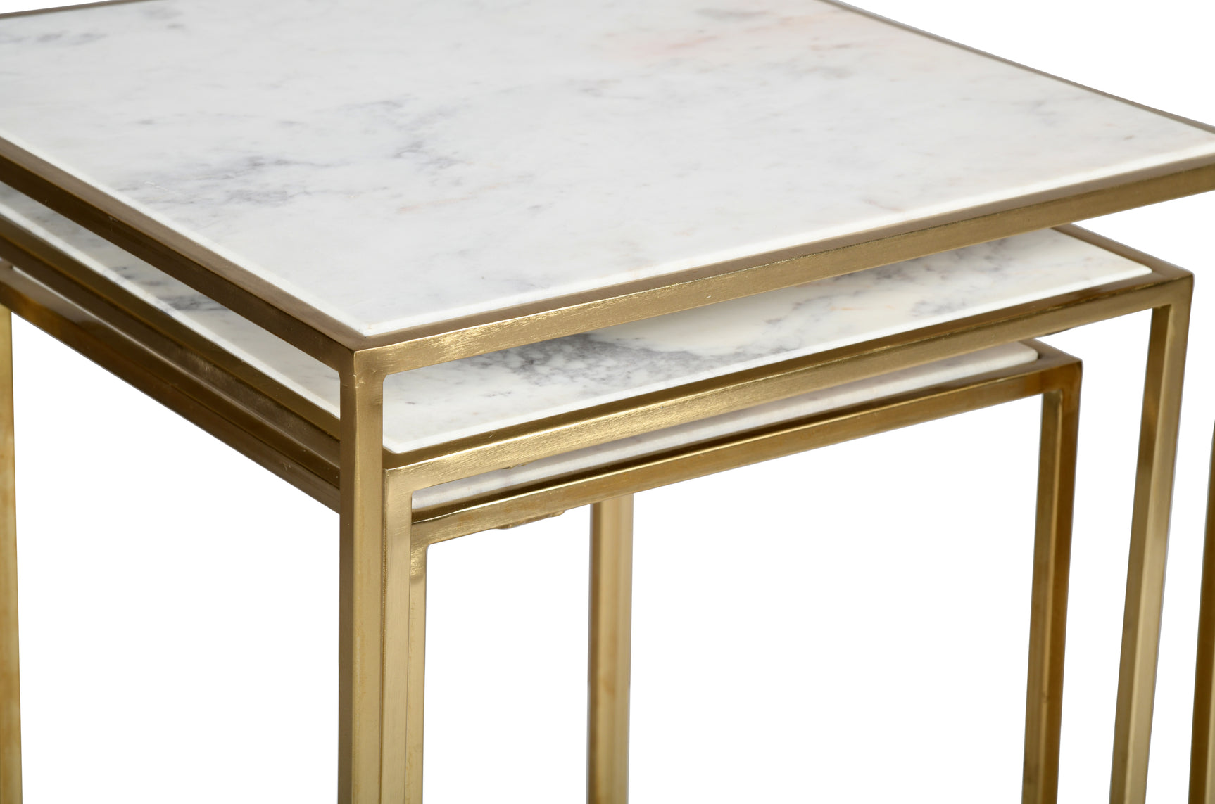 Sorrento White Nesting Table (Set of 3) - Ornate Home
