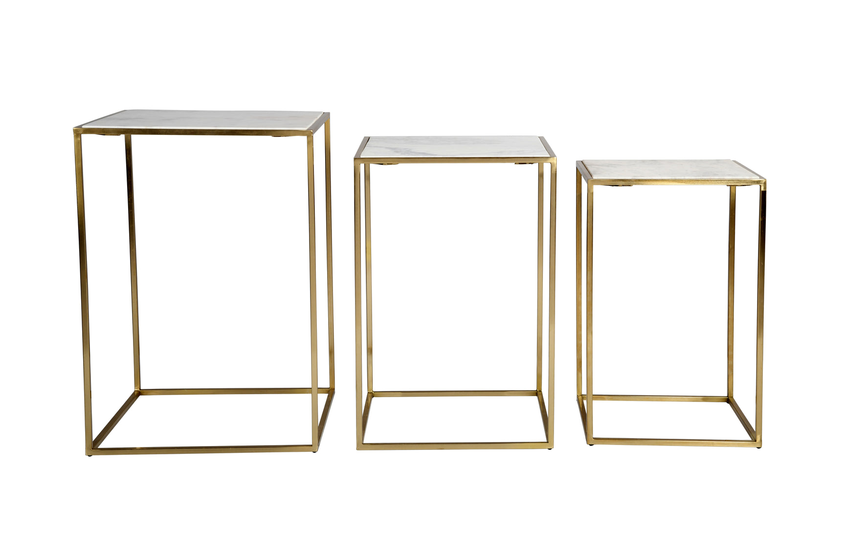 Sorrento White Nesting Table (Set of 3) - Ornate Home