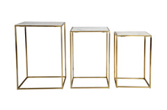 Sorrento White Nesting Table (Set of 3) - Ornate Home