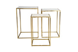 Sorrento White Nesting Table (Set of 3) - Ornate Home