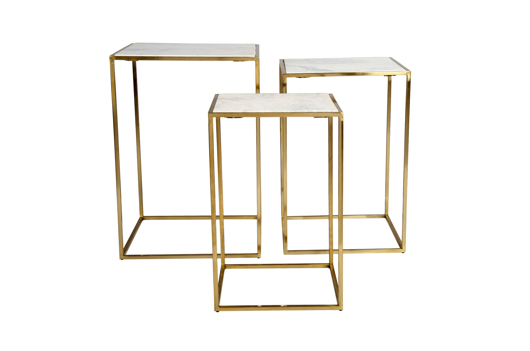 Sorrento White Nesting Table (Set of 3) - Ornate Home