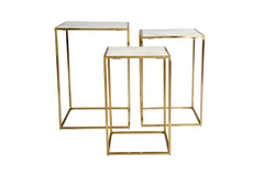 Sorrento White Nesting Table (Set of 3) - Ornate Home
