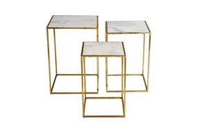 Sorrento White Nesting Table (Set of 3) - Ornate Home