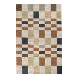 Soumak Jute Check Natural Multi Rug - Ornate Home